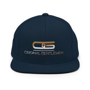 original gentlemen gold and white snap back