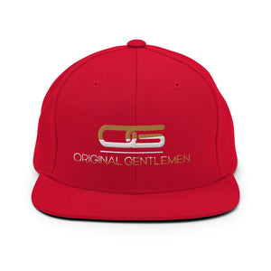 original gentlemen gold and white snap back