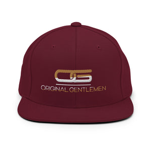 original gentlemen gold and white snap back